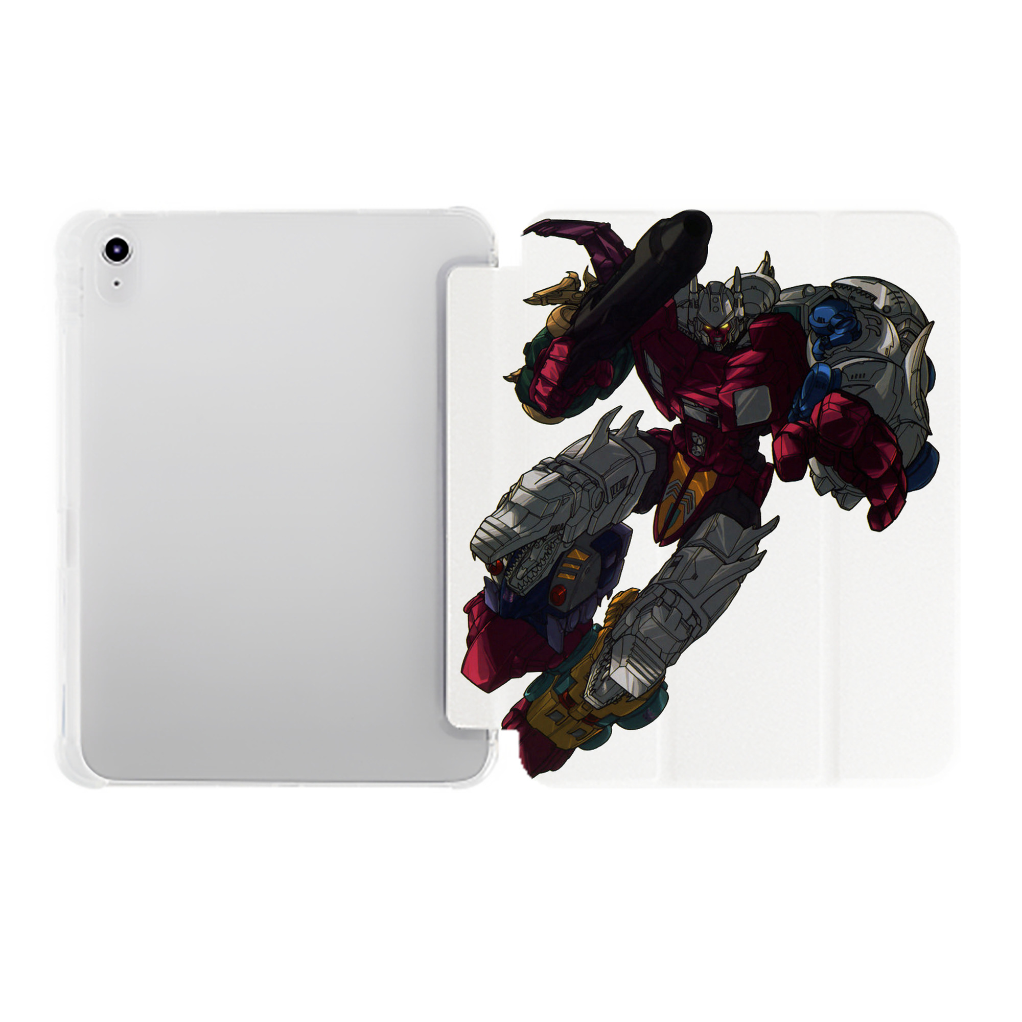 （画像用）  IPad ケース ペン収納付き 三つ折りスタンド PUレザー×シリコン 対応機種9.5/10.5/10.9インチ